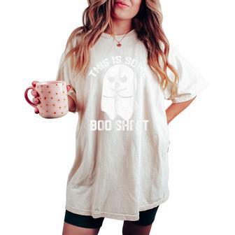 This Is Some Boo Sheet Halloween Angry Ghost Women Women's Oversized Comfort T-shirt - Thegiftio UK