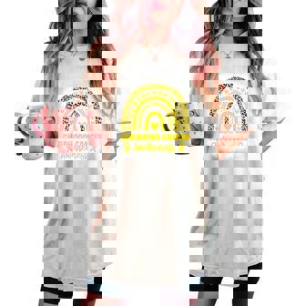 Childhood Cancer Awareness Gold Rainbow Childhood Cancer Women's Oversized Comfort T-shirt | Mazezy