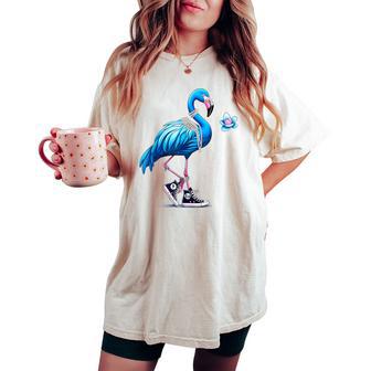 Flamingo Chucks And Pearls Comma La 2024 Women's Oversized Comfort T-shirt - Thegiftio UK