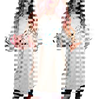 Flower Dandelion Sharks For Shark Lover Shark Women's Oversized Comfort T-shirt | Mazezy