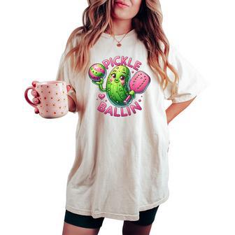 Pickleball Dink Player Or Men's Adult Pun Women's Oversized Comfort T-shirt - Thegiftio UK