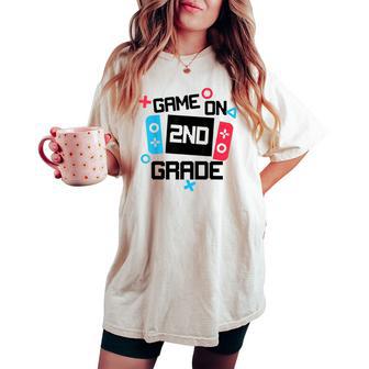 Gamer Back To School Boy Game On Second 2Nd Grade Women's Oversized Comfort T-shirt - Thegiftio UK