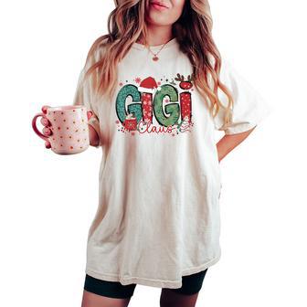 Gigi Claus Christmas Pajama Santa Claus Family Matching Women's Oversized Comfort T-shirt - Thegiftio UK