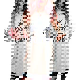 Glamma For Grandma Cute Blessed Glamma Women's Oversized Comfort T-shirt - Monsterry