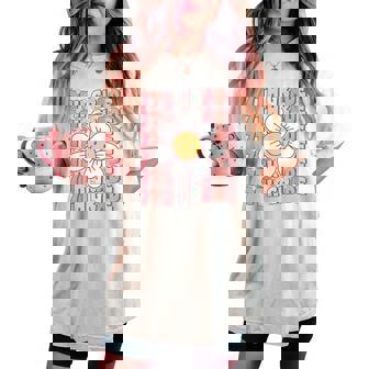 Groovy 7Th Grade Back To School First Day Of Seventh Grade Women's Oversized Comfort T-shirt - Thegiftio