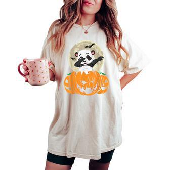 Halloween Cute Dabbing Panda Dab Dance Women's Oversized Comfort T-shirt - Thegiftio UK
