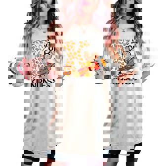 K Is For Kindness Orange Anti Bullying Unity Day Teacher Kid Women's Oversized Comfort T-shirt - Monsterry