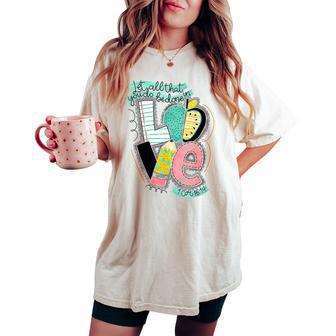 Let All That You Do Be Done In Love Teacher Let All You Do C Women's Oversized Comfort T-shirt - Thegiftio UK