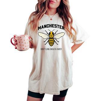 Manchester Worker Bee Don't Look Back In Anger Women's Oversized Comfort T-shirt - Monsterry