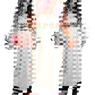 Pickle With Coquette Bows Cute Coquette Girl Pickle Women's Oversized Comfort T-shirt - Monsterry