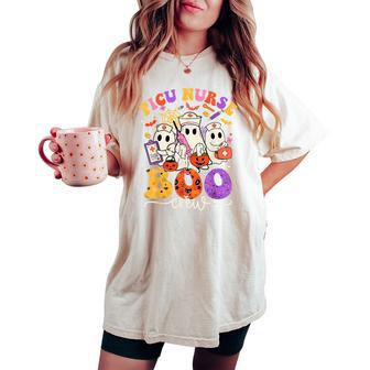 Picu Boo Crew Costume Nurse Ghost Halloween Women's Oversized Comfort T-shirt - Thegiftio UK