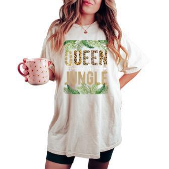 Queen Of The Jungle Queen Jungle Safari Wildlife Animals Women's Oversized Comfort T-shirt - Thegiftio UK
