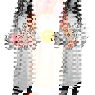 Retro Sixth Grade Smile Face Back To School Teachers Student Women's Oversized Comfort T-shirt | Seseable CA