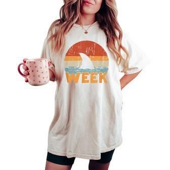 Shark Retro Vintage Kings Ocean Summer Week 2024 Women's Oversized Comfort T-shirt - Monsterry