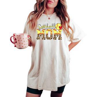 Softball Mama Mom Mother Mother's Day Cheering Boy Sport Women's Oversized Comfort T-shirt - Thegiftio UK