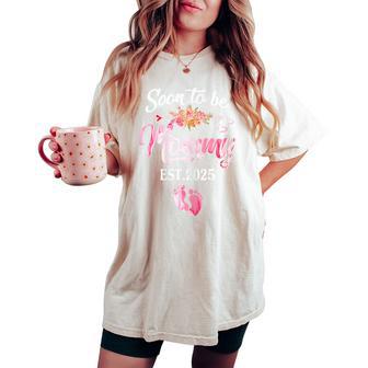 Soon To Be Mommy 2025 Mother's Day First Time Mom Pregnancy Women's Oversized Comfort T-shirt - Thegiftio UK