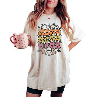 Spooky Mama Mini Mom And Baby Matching Outfits Halloween Women's Oversized Comfort T-shirt - Thegiftio UK