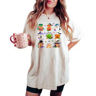 Spooky Nuggets Meal Bucket Halloween Chicken Nuggets Women's Oversized Comfort T-shirt - Thegiftio UK