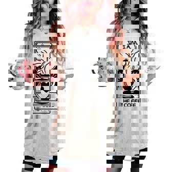 Tarot Card The Coffee Snob Coffee Jitters Fortune Teller Women's Oversized Comfort T-shirt - Monsterry