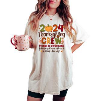 Thanksgiving Crew 2024 Turkey Fall Family Matching Kid Women's Oversized Comfort T-shirt - Thegiftio UK