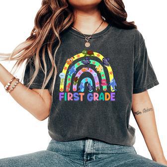 1St Grade Teacher Rainbow Ocean Animal First Grade Women's Oversized Comfort T-Shirt - Thegiftio UK