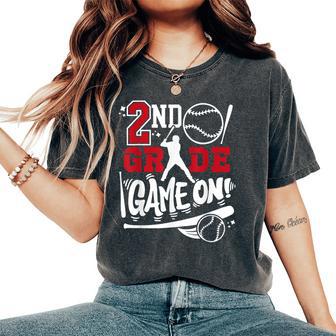 2Nd Grade Game On First Day Of School Baseball Second Grade Women's Oversized Comfort T-Shirt - Thegiftio UK