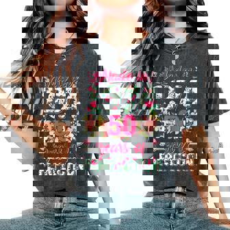 50 Years Old 50Th Birthday Girls Made In 1974 Women's Oversized Comfort T-Shirt - Thegiftio UK