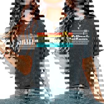 70S 80S Retrointage Ca California T-shirt oversize confortable pour femme - Cadeauxyz