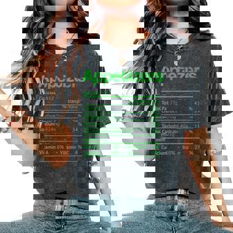 Appetizers Nutrition Facts Thanksgiving Christmas Food Women's Oversized Comfort T-Shirt - Monsterry