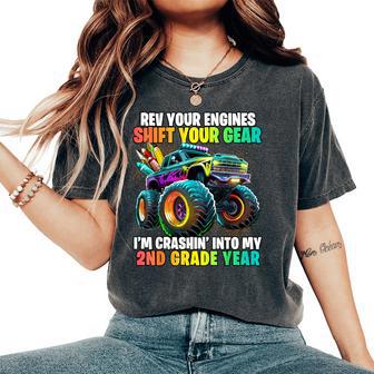 Back To School 2Nd Grade Monster Truck First Day School Boys Women's Oversized Comfort T-Shirt - Thegiftio UK