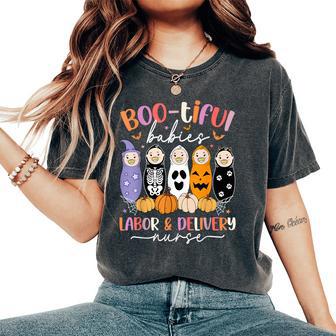 Bootiful Babies Labor And Delivery Nurse Halloween L&D Nurse Women's Oversized Comfort T-Shirt - Thegiftio UK
