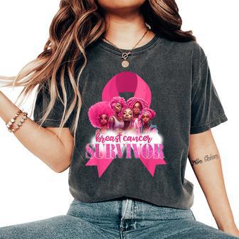 Breast Cancer Awareness Survivor Black Melanin Warrior Women's Oversized Comfort T-Shirt - Thegiftio UK