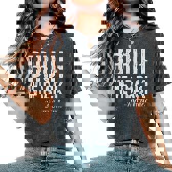 Bruh We Back 2Nd Grade First Day Of School Back To School Women's Oversized Comfort T-Shirt - Thegiftio UK
