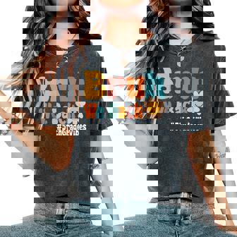 Bruh We Back 5Th Grade Vibes 1St Day Of School Fifth Grade Women's Oversized Comfort T-Shirt | Seseable CA