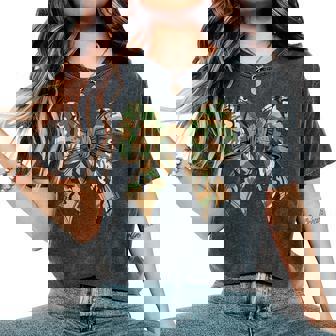 Camo Coquette Bow Hunting Camouflage Old Hunter Girls Women's Oversized Comfort T-Shirt - Thegiftio