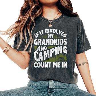 Camping Grandpa Camper Rv Camping Vacation Grandma Women's Oversized Comfort T-Shirt - Monsterry