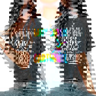 Cartwheel Gymnast Girl Tie Dye Gymnastic Girl Tumbling Women's Oversized Comfort T-Shirt - Monsterry
