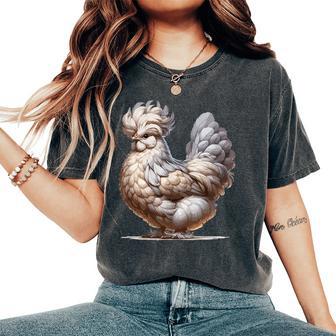 Chicken Graphic For Chicken Lover Polish Chicken Women's Oversized Comfort T-Shirt - Thegiftio UK