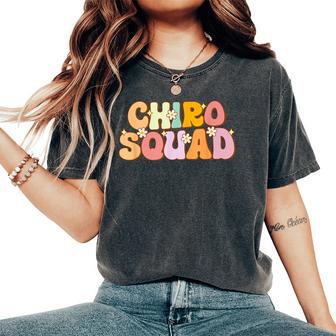 Chiro Squad Groovy Chiropractor Chiropractic Assistant Women's Oversized Comfort T-Shirt - Thegiftio UK