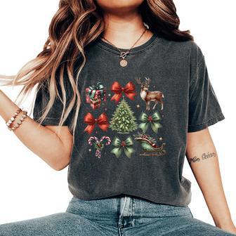 Christmas Tree Retro Christmas Women's Oversized Comfort T-Shirt - Monsterry