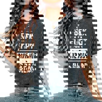 Citation Amusante I Speak Fluent Et Sarcasme T-shirt oversize confortable pour femme - Cadeauxyz