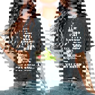 Coffee Zombie Undead Caffeine Addict Halloween Women's Oversized Comfort T-Shirt - Monsterry