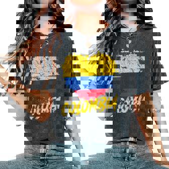 Colombia Heart Flag Women's Oversized Comfort T-Shirt | Mazezy