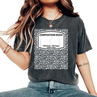 Composition Book Notebook Matching Group Halloween Teacher Women's Oversized Comfort T-Shirt - Thegiftio UK