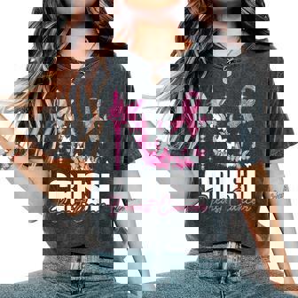 Crush Breast Cancer Ribbon Butterfly Breast Cancer Awareness Women's Oversized Comfort T-Shirt - Monsterry