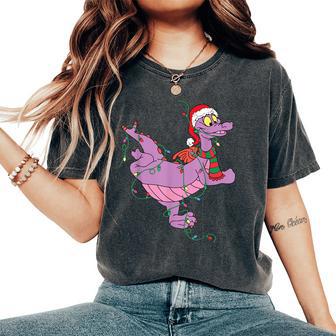 Cute Dragon Figment Lights Christmas Santa Animal Men Women's Oversized Comfort T-Shirt - Thegiftio UK
