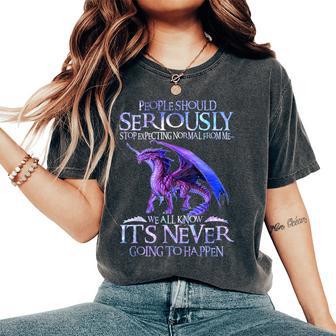 Cute Dragon Seriously Dragon For And Girls Women's Oversized Comfort T-Shirt - Thegiftio UK