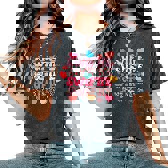 Cute Hearts Personalized Taylor Name Birthday Girls Women's Oversized Comfort T-Shirt - Monsterry