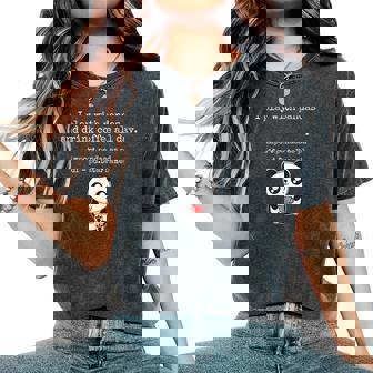 Divertida Programación De Python Con Lindo Panda Y Co Camiseta extragrande cómoda para mujer - Regaloses