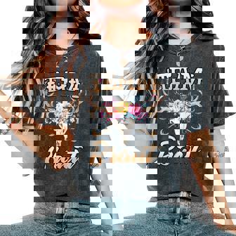 Donna Team Braut Hirsch Outfit Jga Frauen Junggesellinnenabschied T-shirt comoda oversize da donna - Novitaregali